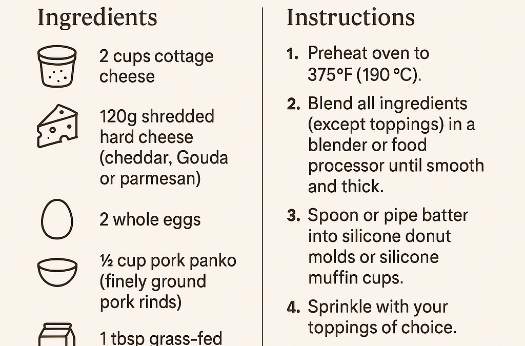 Carnivore cottage cheese bagels recipe card
