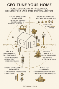 Geo-Tune Your Home diagram for increasing resonance with geomancy and land-based ritual