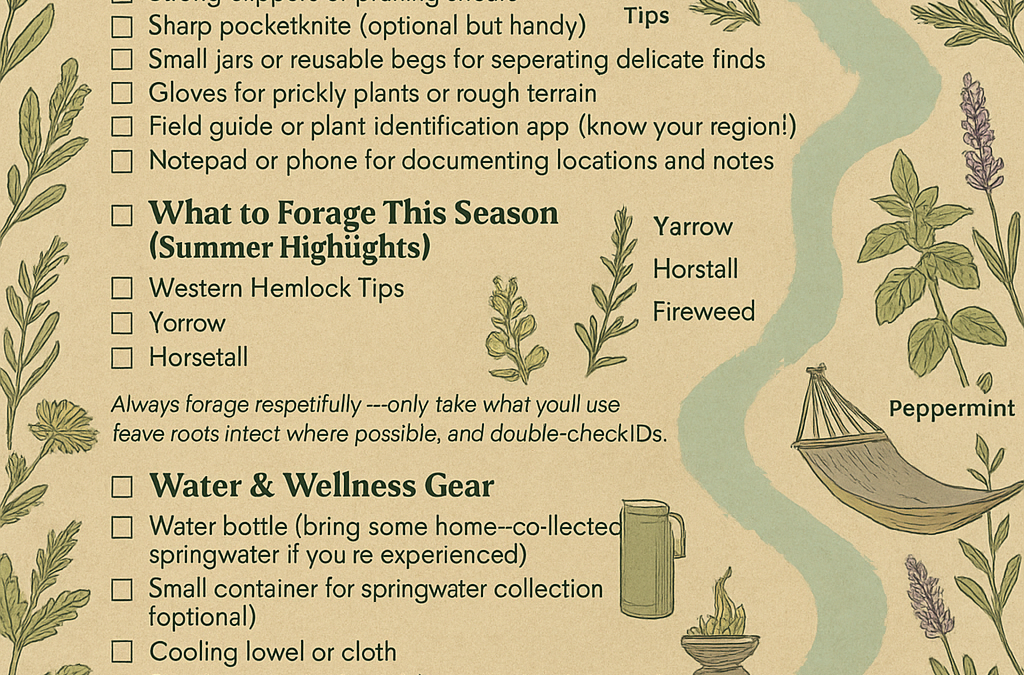 West Coast foraging and wild adventure checklist
