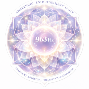 963 Hz Awakening Frequency Sun-Catcher Sticker