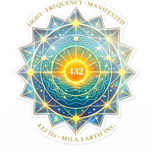 432 Hz Sacred Frequency Sun-Catcher Sticker