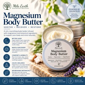 Mila Earth magnesium body butter tin