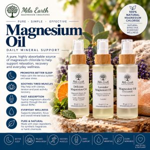 Mila Earth Magnesium Oil in Delicious, Lavender and Unscented
