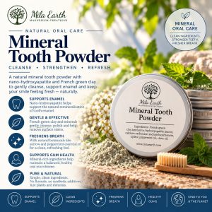 Mila Earth Mineral Tooth Powder with nano-hydroxyapatite and French green clay